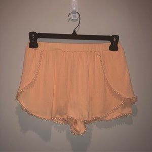 Peach Flowy shorts